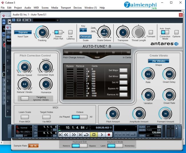Giao diện làm việc của Auto-Tune