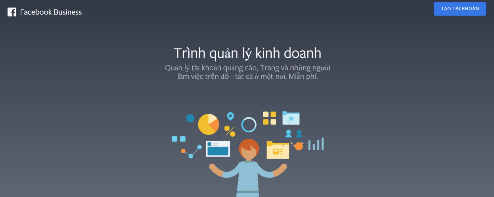 Tạo tài khoản trình quản lý kinh doanh Facebook