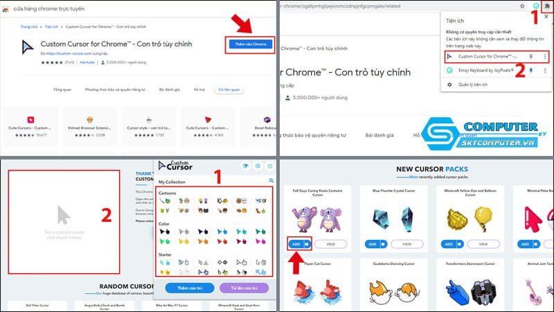 Thay đổi con trỏ chuột trên Google Chrome