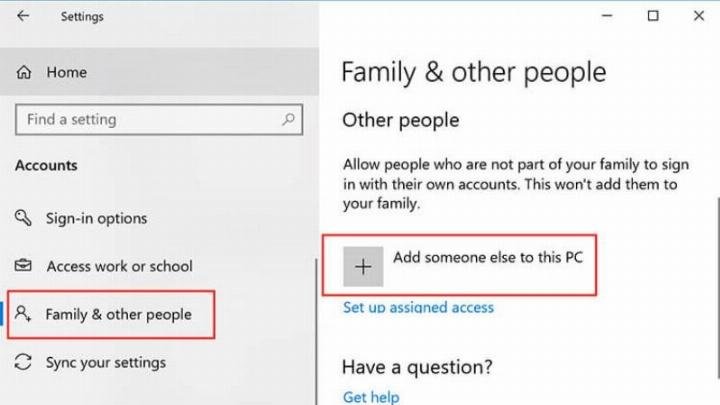 Thêm tài khoản người dùng mới vào máy tính Windows