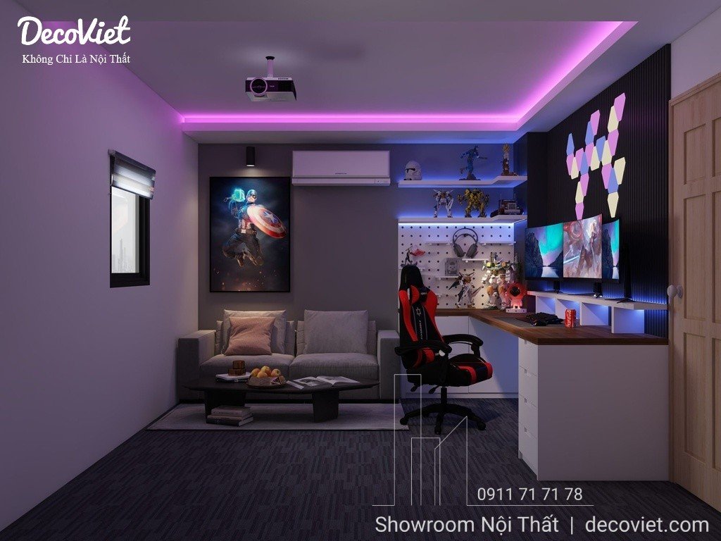 Thiết Kế Phòng Gaming Đẹp "Cực Chất" Tại Nhà Dành Cho Bạn với không gian gaming màu hồng