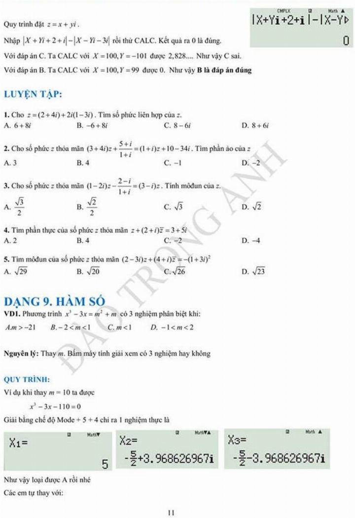 Thực hiện phép tính logarit bằng máy tính cầm tay
