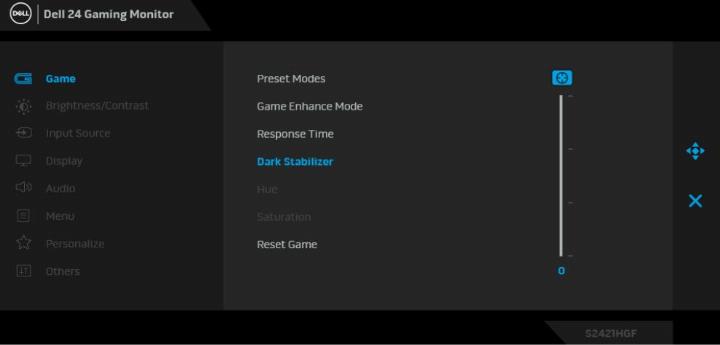 Tính năng Dark Stabilizer trên màn hình Dell S2421HGF
