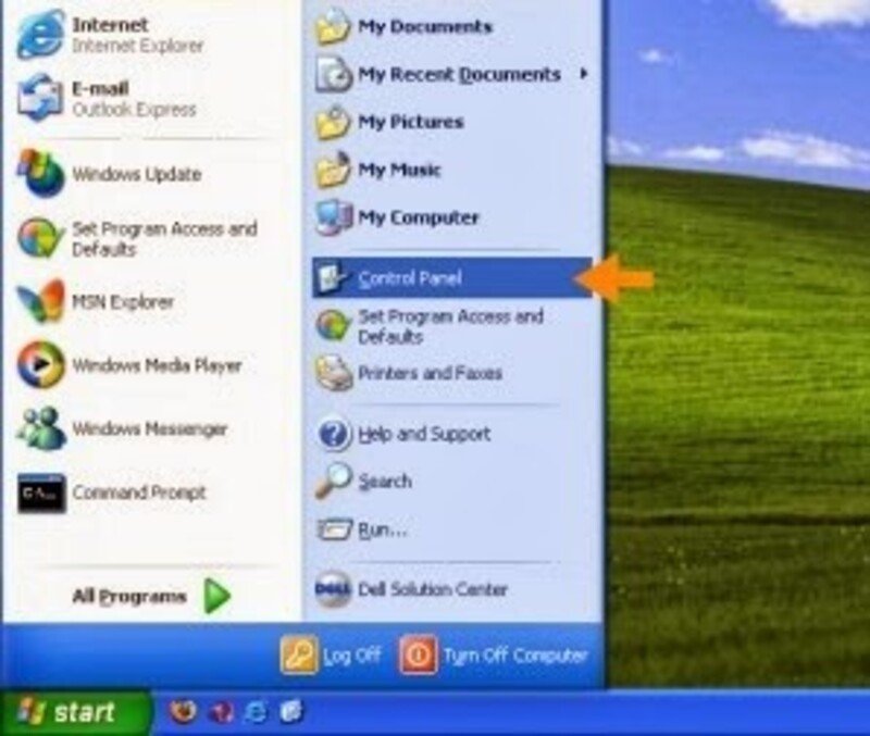 Truy cập Control Panel để kết nối loa Bluetooth với máy tính Win XP