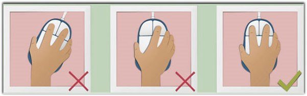 Tư thế cầm chuột máy tính đúng cho trẻ