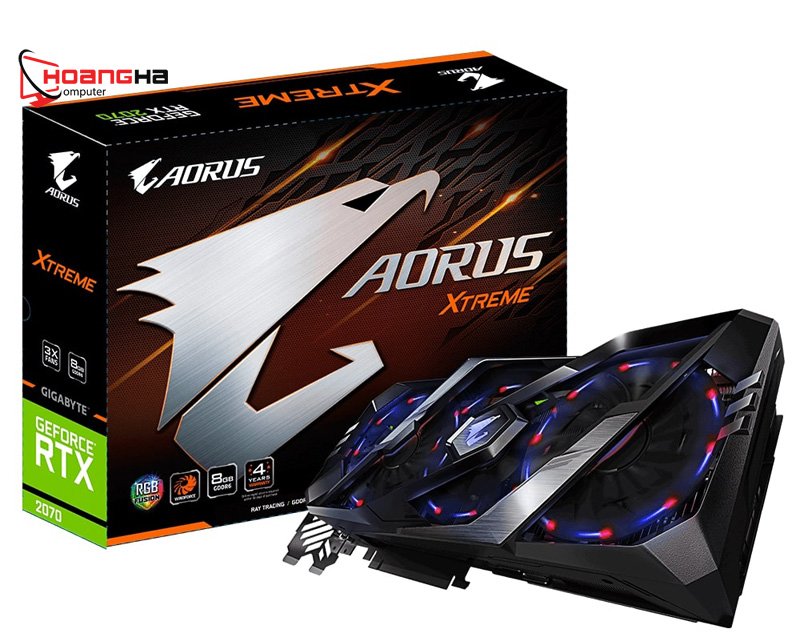 Card màn hình VGA RTX 2070 Aorus Xtreme 8GB cũ