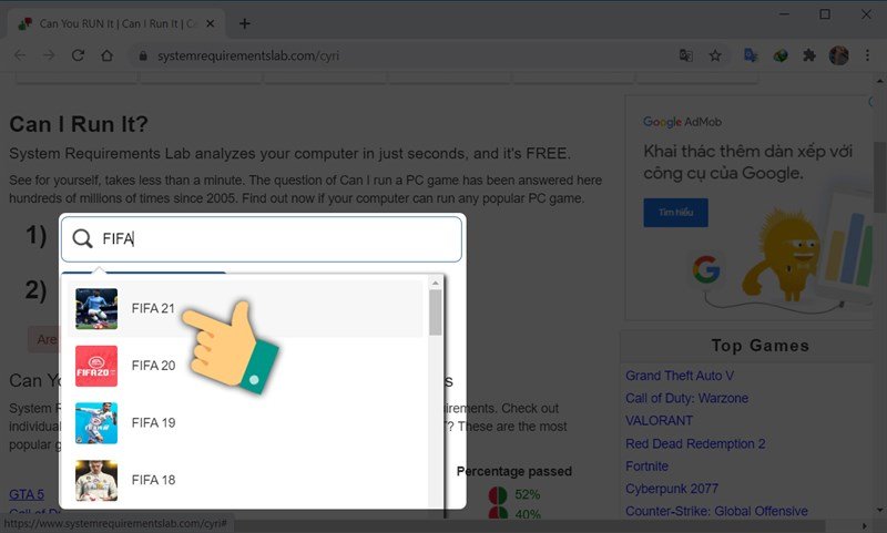 kiểm tra cấu hình máy tính để chơi game