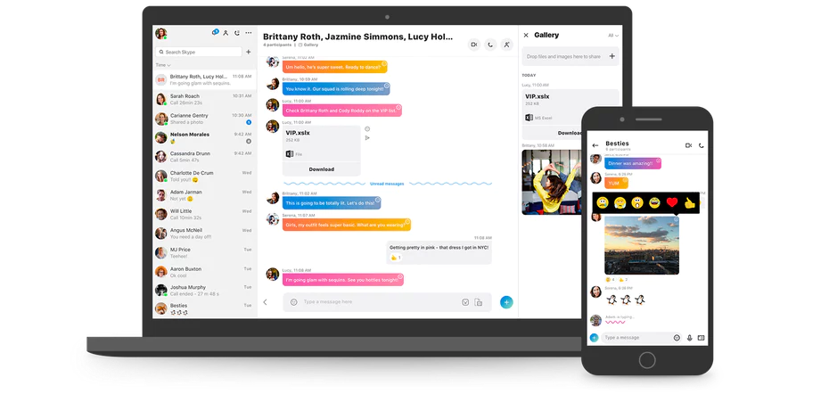Thiết kế ứng dụng Skype trên desktop và di động