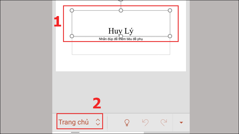 Menu tab Hoạt hình trong PowerPoint