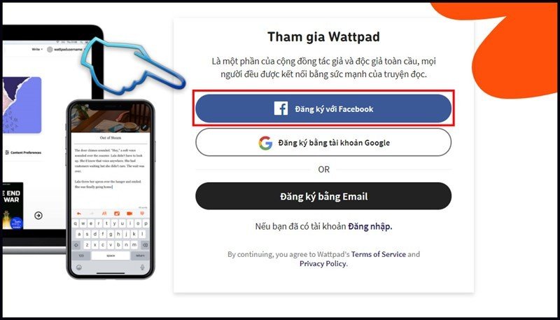 Xác nhận đăng ký Wattpad với Facebook