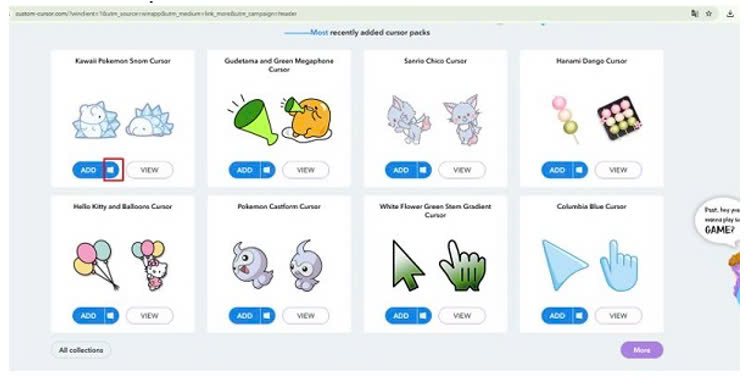 Custom Cursor cho hiệu ứng chuột đẹp cho máy tính