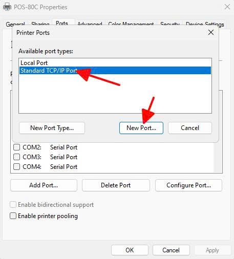 Nhập địa chỉ IP để cài đặt máy in cho máy tính qua mạng
