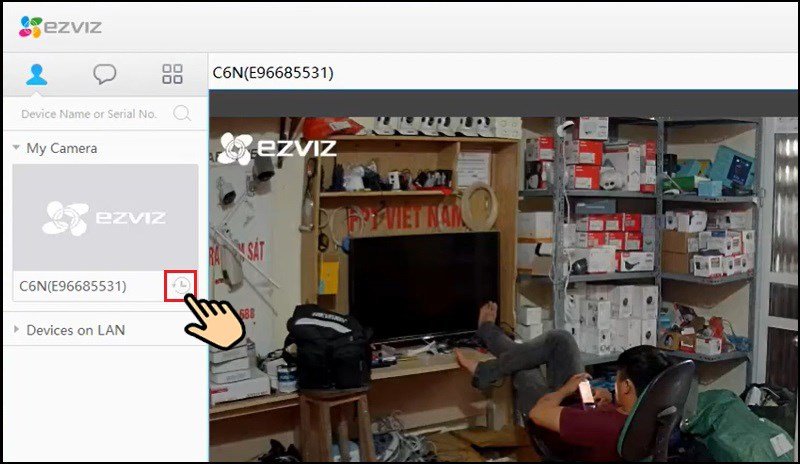 Truy cập chế độ xem lại lịch sử trên EZVIZ PC Studio