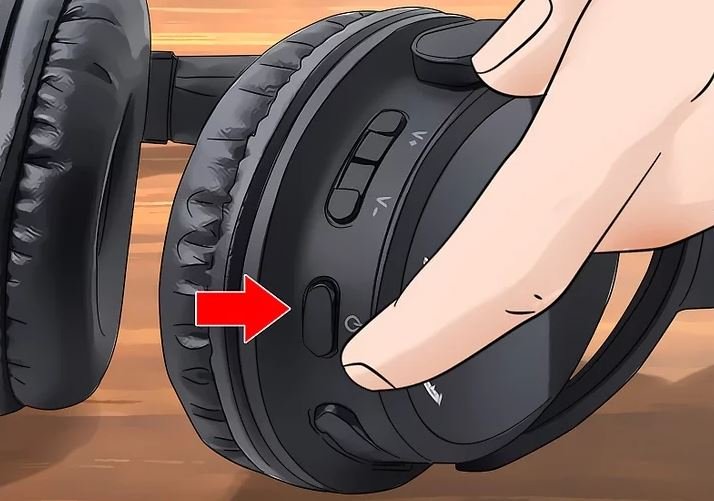 Bật tai nghe lên để kết nối Bluetooth với máy tính laptop