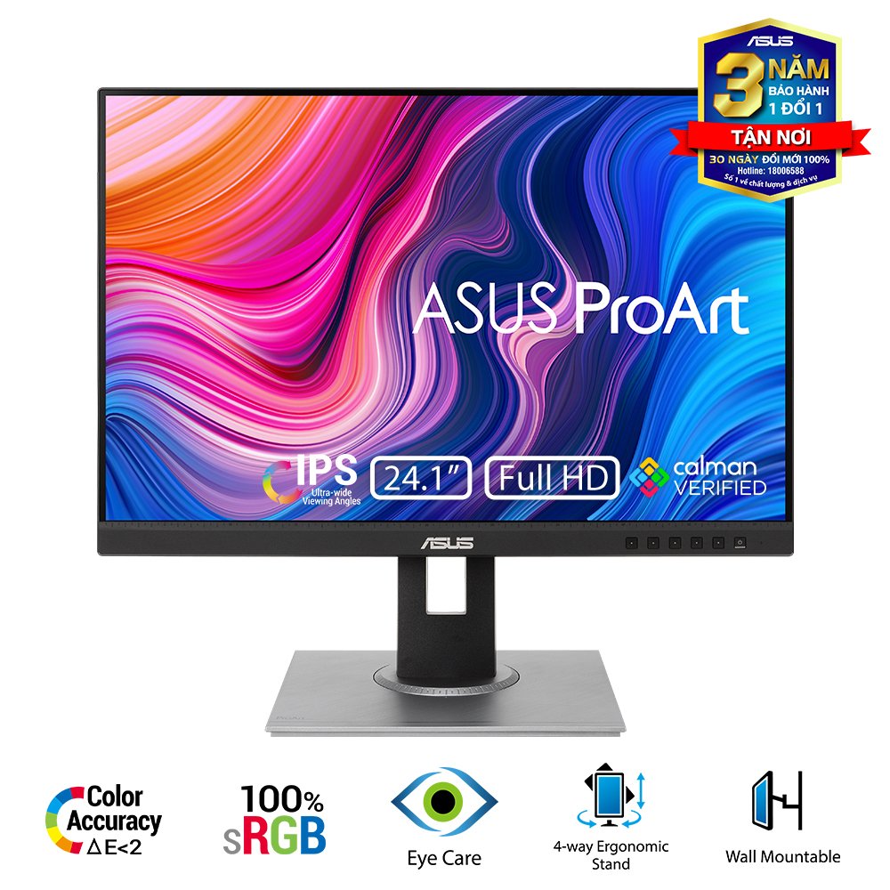 Máy tính dành cho lập trình viên: Màn hình LCD Asus PA248QV hiển thị code sắc nét với màu sắc chuẩn xác