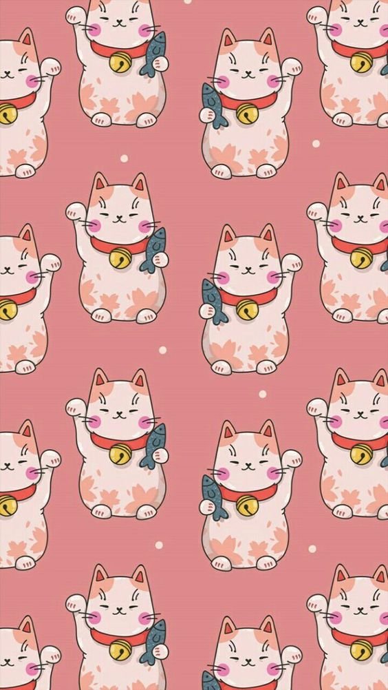 Hình nền mèo thần tài cute chất lượng cao cho điện thoại