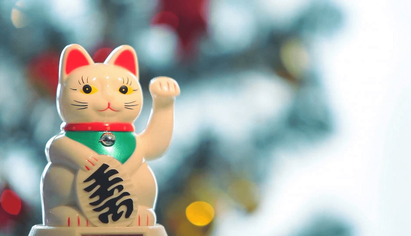 Hình nền mèo thần tài hút tài lộc cho máy tính