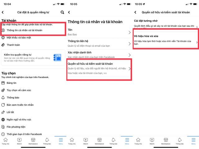 Xóa Tài Khoản Facebook Trên Điện Thoại - Chọn Cài đặt & Quyền riêng tư