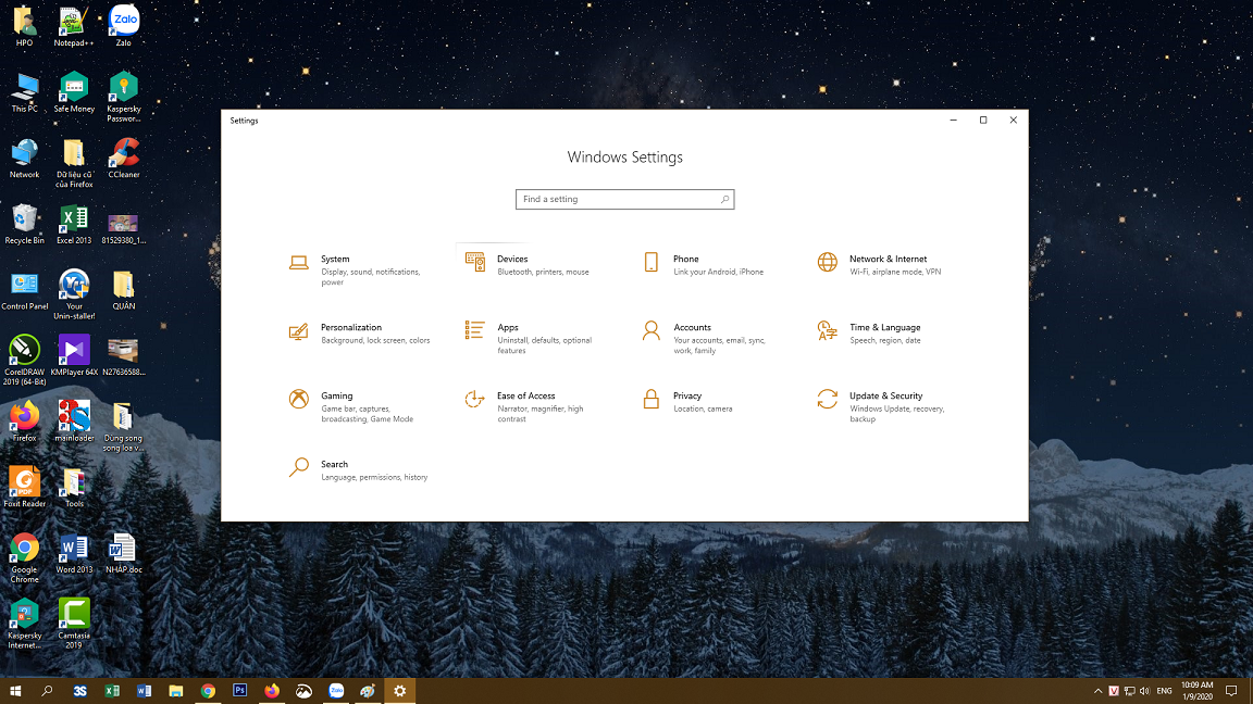 Chọn System trong Settings