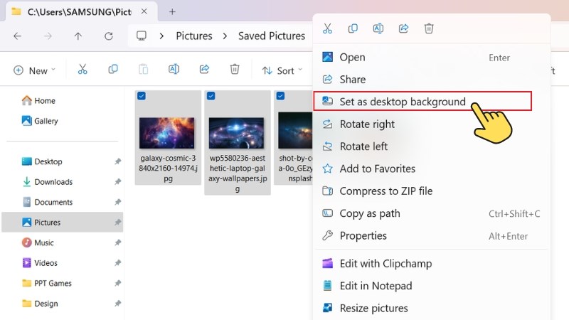Cách cài đặt nhiều hình nền máy tính đơn giản tự động thay đổi trên Windows 11