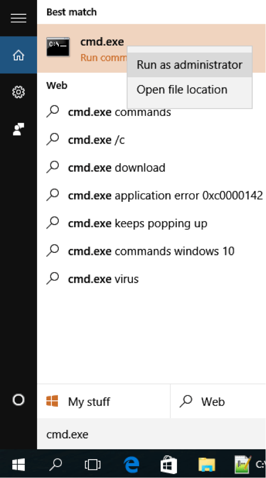 Mở Command Prompt với quyền Admin để sửa màn hình máy tính bị đen Win 7
