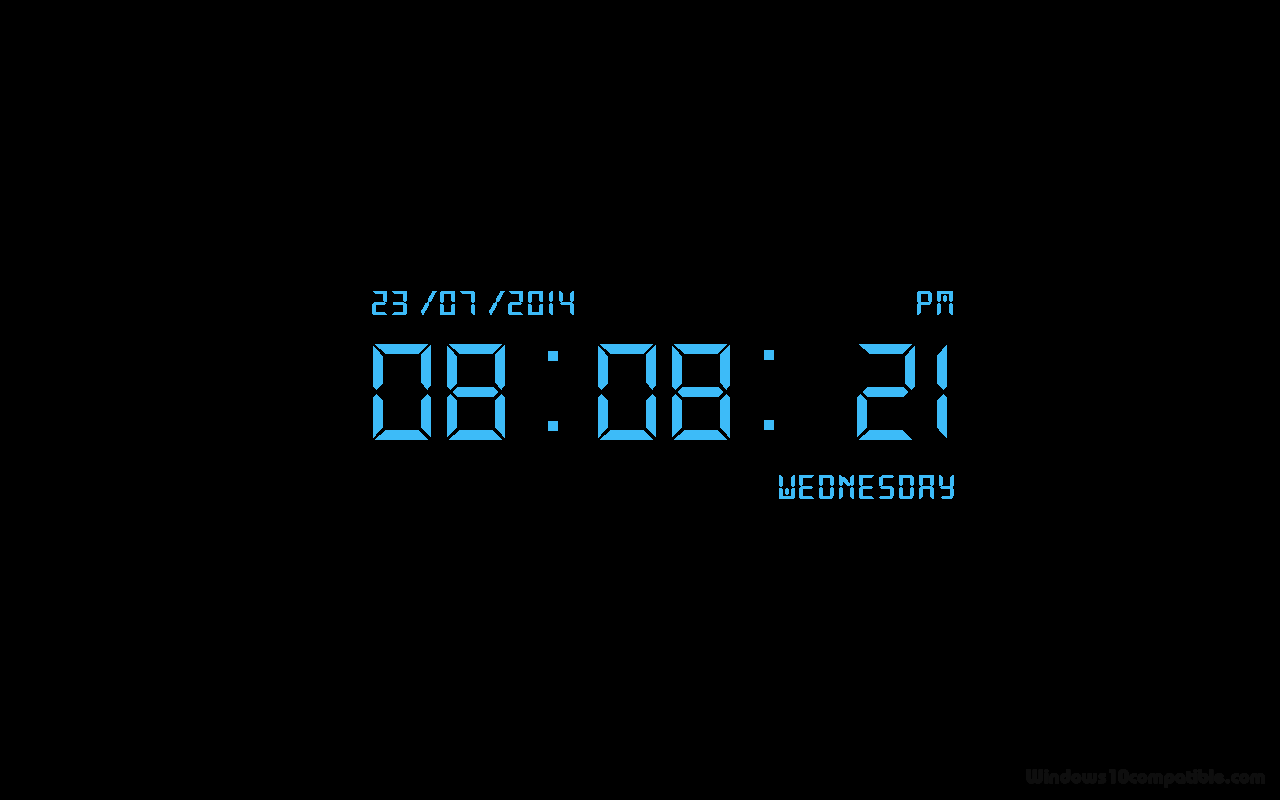 Hình nền đồng hồ cho máy tính: Bộ sưu tập Digital Clock Wallpapers