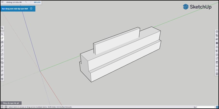 Giao diện phần mềm SketchUp hỗ trợ cách vẽ đẹp trên máy tính 3D