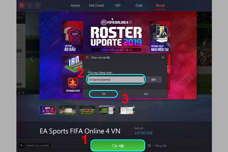 cách tải fifa trên máy tính - Chọn vị trí lưu game và cài đặt