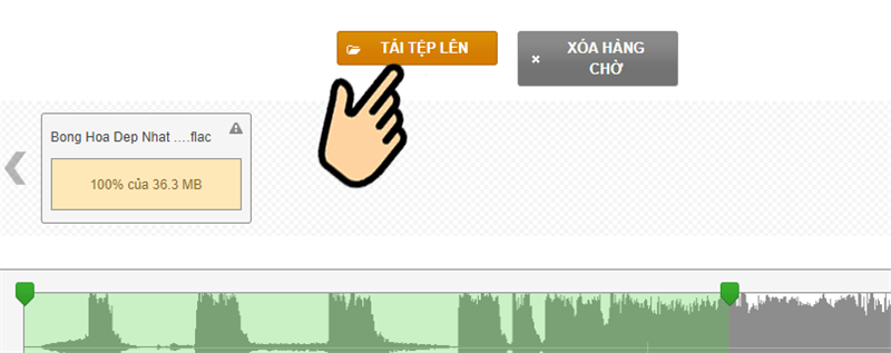 Cắt nhạc online trên máy tính: Tải tệp lên Ringer.org để chỉnh sửa