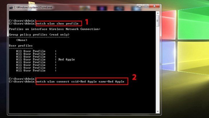 Kết nối Internet cho máy tính bàn bằng Command Prompt (CMD)