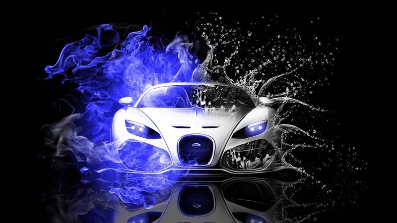 Hình nền oto cổ điển màu đỏ trên bãi biển