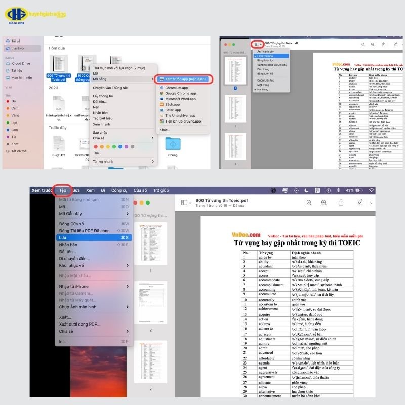 Hướng dẫn cách kết hợp các trang bất kỳ trong PDF bằng Preview trên Macbook