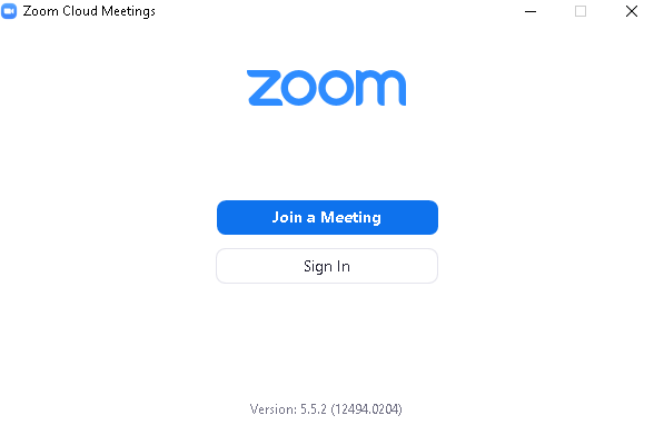 Màn hình hoàn tất cài đặt Zoom trên máy tính với tùy chọn Join a Meeting và Sign In