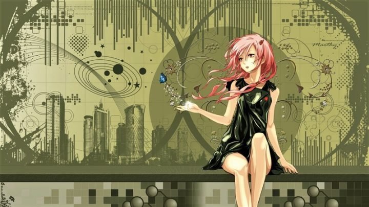 Hình nền máy tính dễ thương anime - Nàng tiên cá anime dễ thương