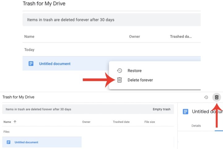 Cách xóa tệp trên máy tính: Xóa tệp vĩnh viễn trong Thùng Rác Google Drive