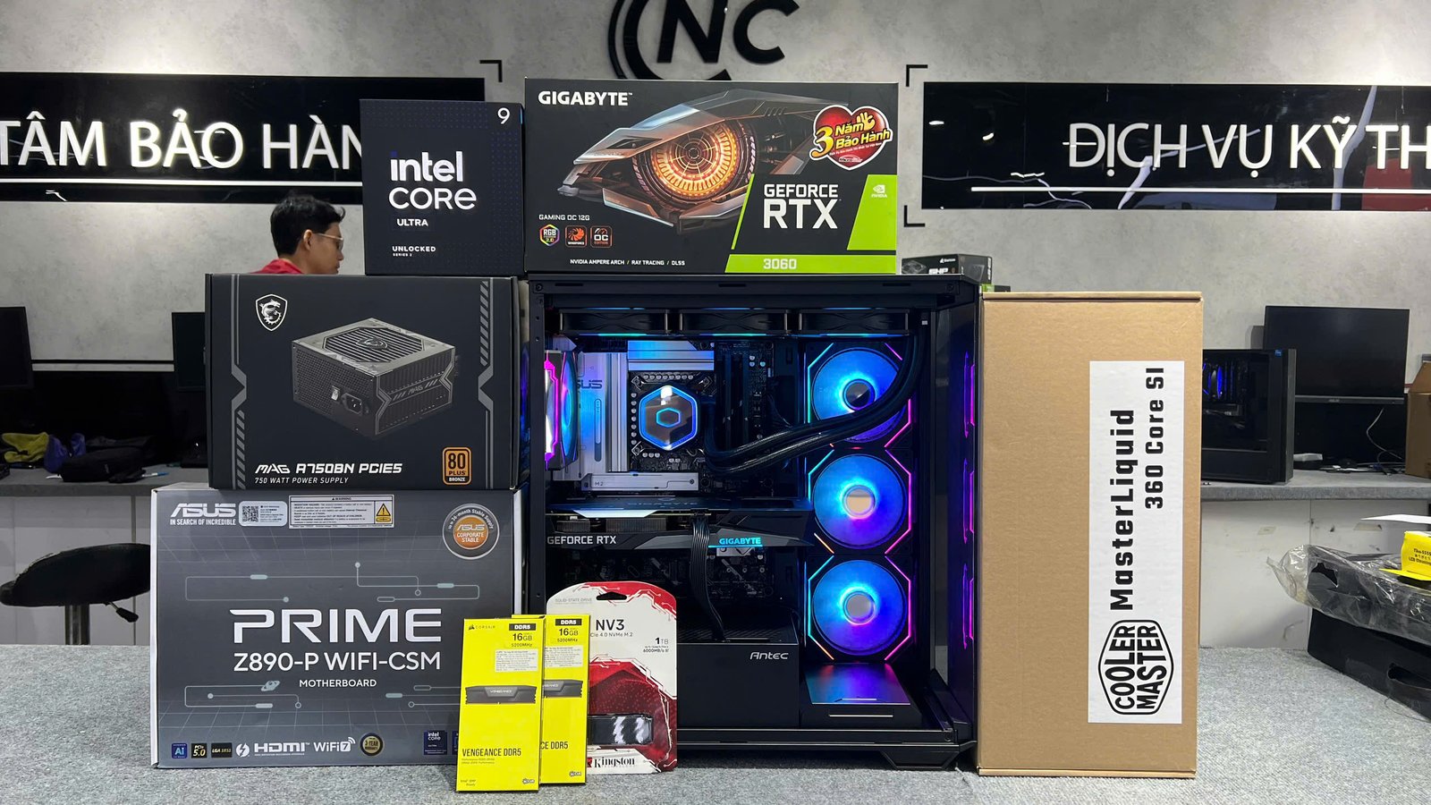 Dàn PC đồ họa Intel Core Ultra 9 285K để tối ưu phần mềm thiết kế