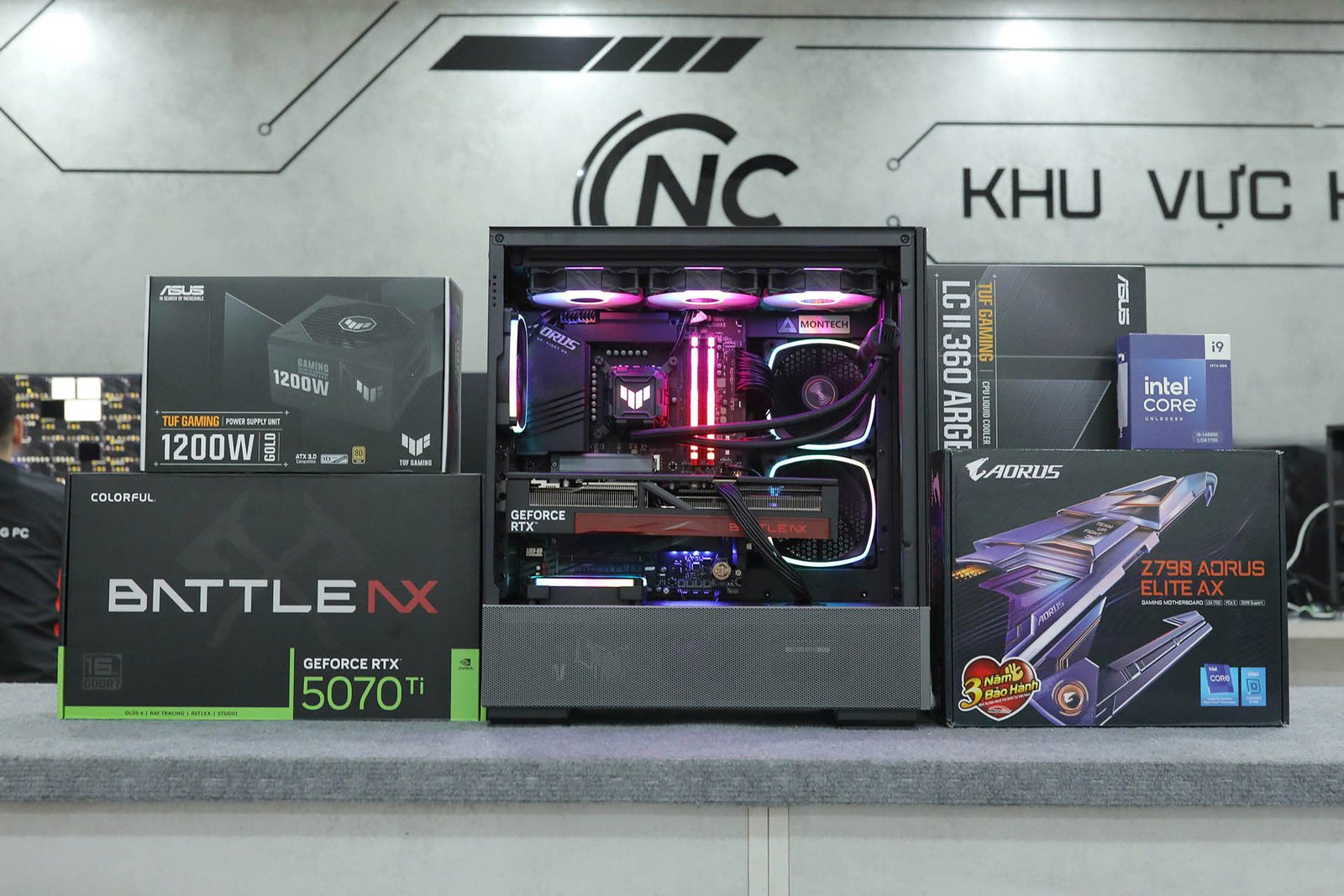 Bộ PC đồ họa Core i9-14900K với RTX 5070 Ti tối ưu máy tính cho thiết kế