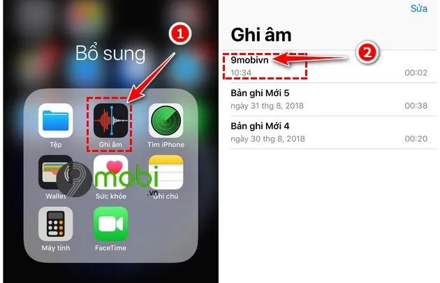 Chọn bản ghi âm để chuyển từ iPhone sang máy tính