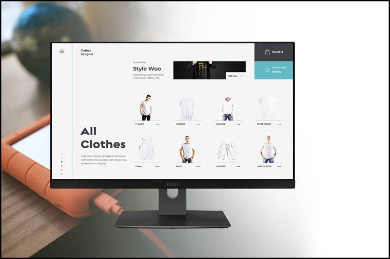 Máy tính MSI Modern AM241P AIO Desktop với chân đế linh hoạt