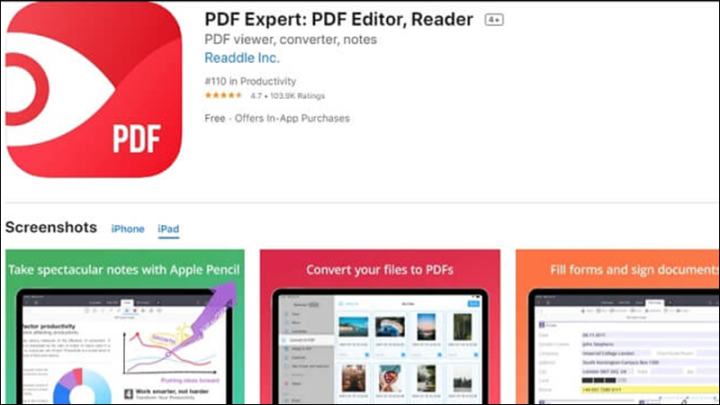 Phần mềm đọc file PDF Expert PDF Reader giao diện thân thiện