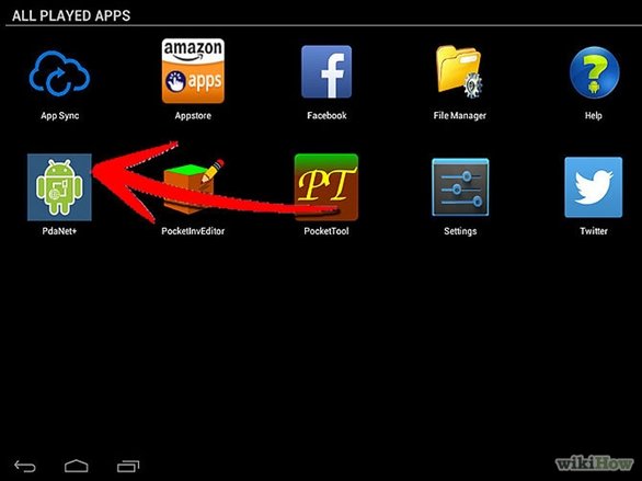Khởi chạy PDAnet trên điện thoại để chia sẻ 3G