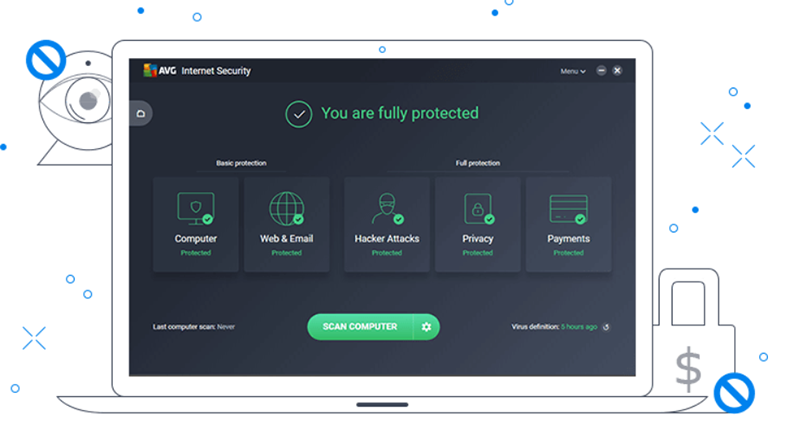 Giao diện AVG Antivirus Free - Phần mềm diệt virus máy tính miễn phí và hiệu quả