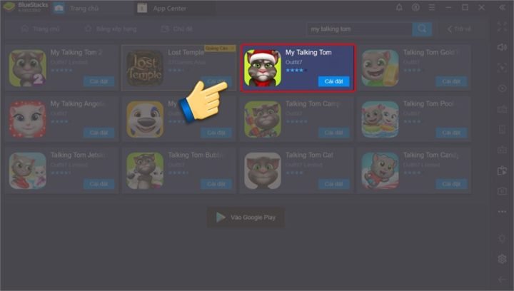 Cách táº£i game My Talking Tom vá» máy tính