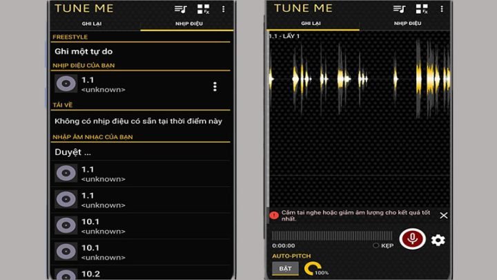 Tune Me: Ứng dụng thu âm giọng hát trên điện thoại với hiệu ứng chuyên nghiệp