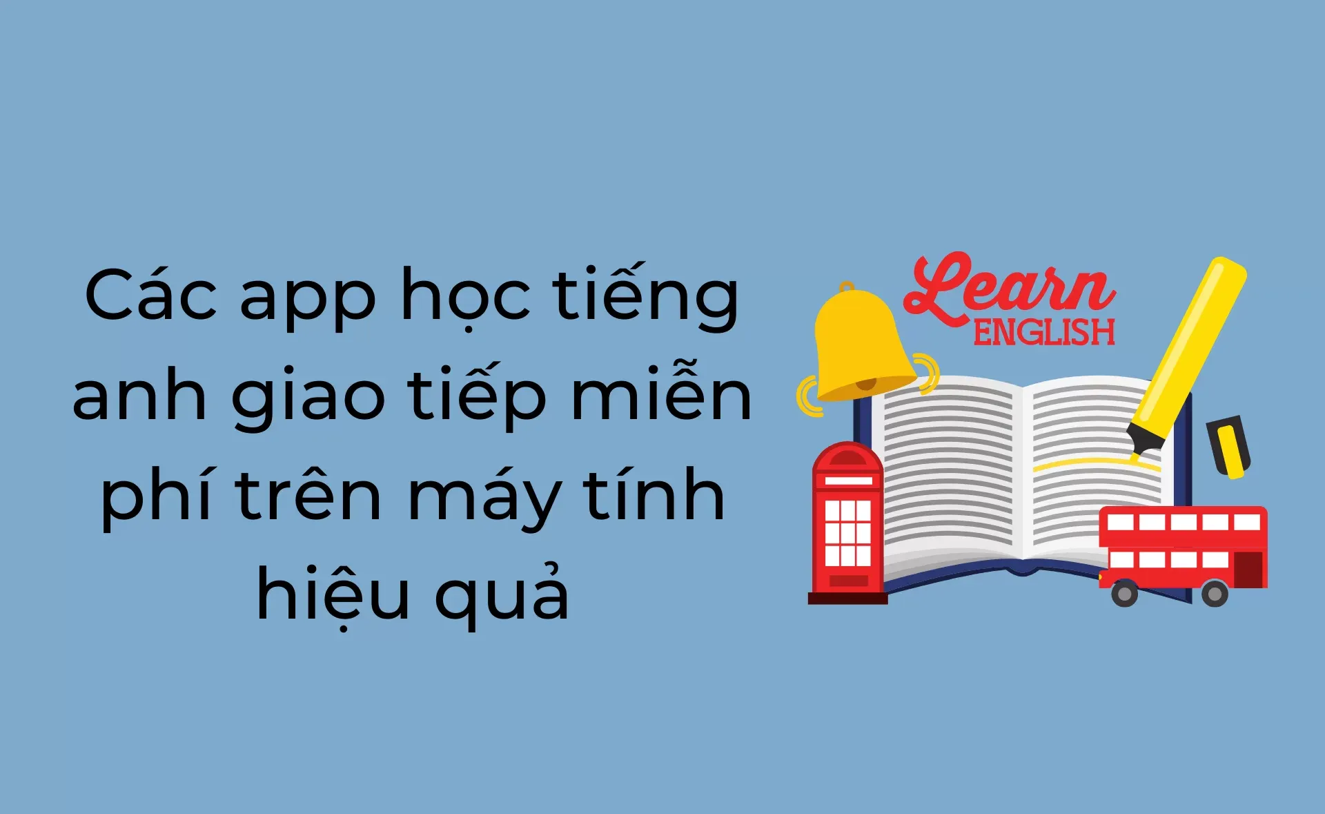 Giao diện app học tiếng Anh miễn phí trên máy tính