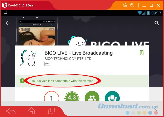 Cài đặt Bigo Live cho giả lập
