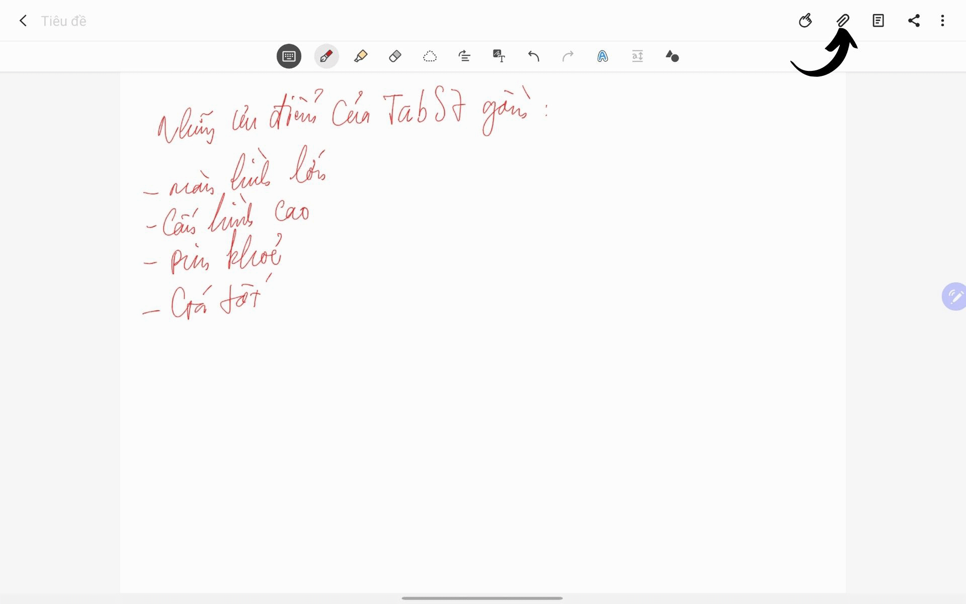 Thêm file ghi âm vào ghi chú trên máy tính bảng Samsung