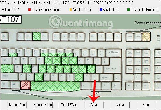 Xóa lần kiểm tra keyboard cũ