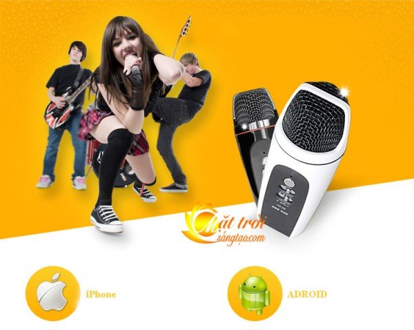 Micro hát karaoke trên điện thoại với nhiều màu sắc