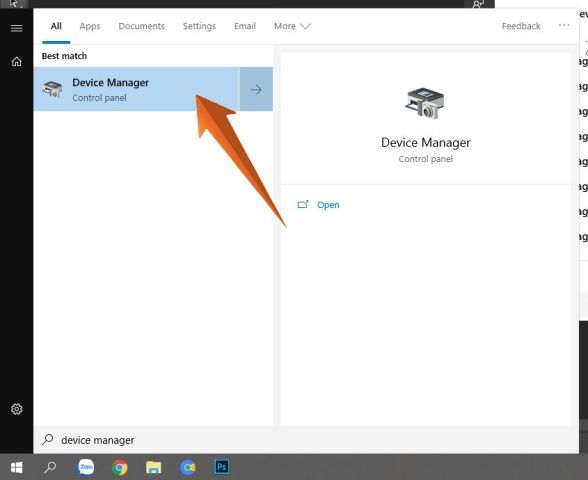 Mở Device Manager để sửa lỗi micro